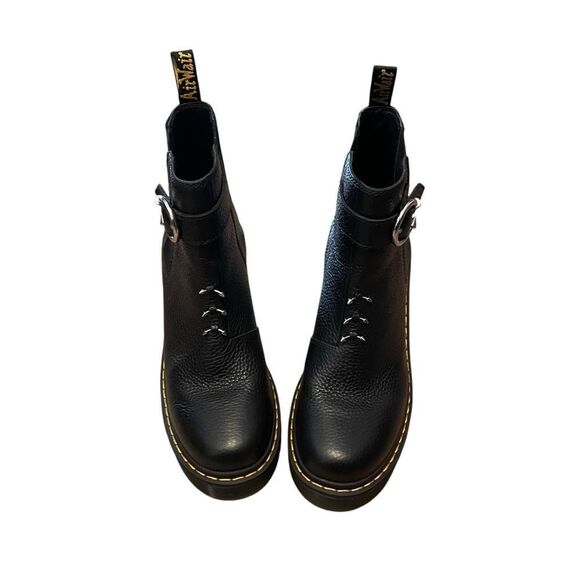 Dr. Martens Spence Piercing Leather Flared Heel Chelsea Boots Black size 10 Rare - Picture 7 of 7